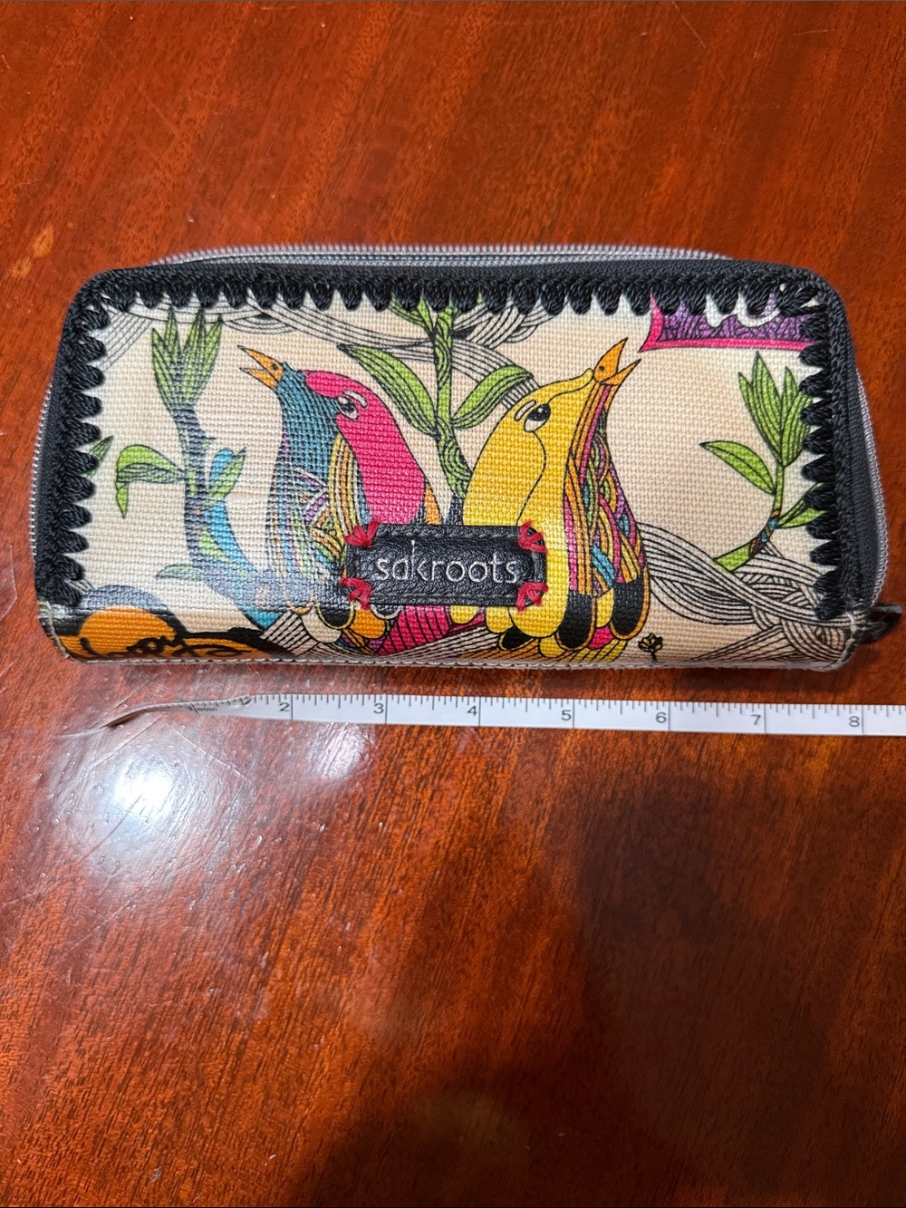 Sakroots artist circle trifold wallet